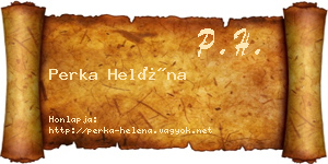 Perka Heléna névjegykártya
